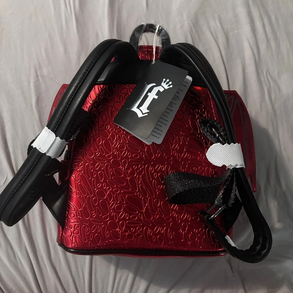 Loungefly Red Dragon Backpack BAM Exclusive Fire Breathing Metallic Mini NWT